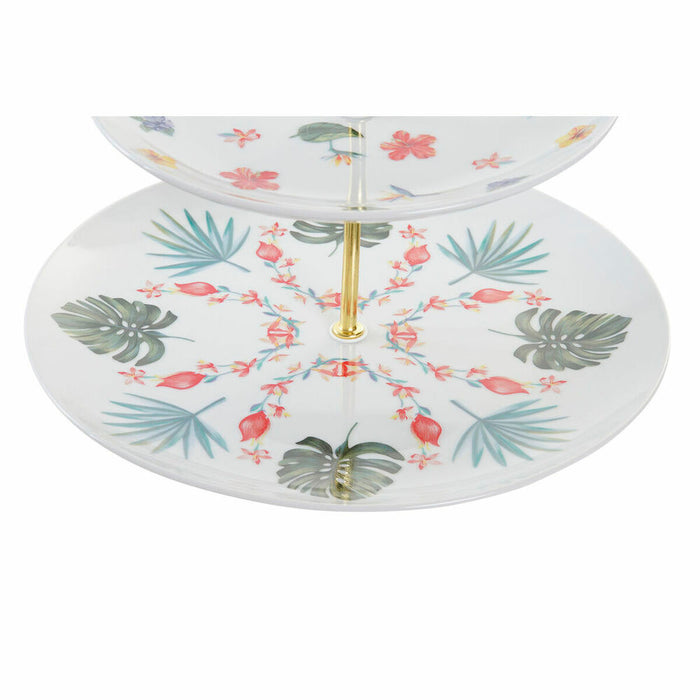 Fructieră DKD Home Decor Multicolor Metal Porțelan 27 x 27 x 34 cm