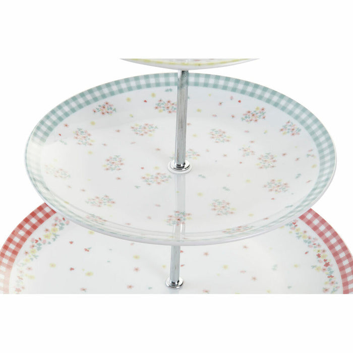 Fructieră DKD Home Decor Multicolor Metal Porțelan 27 x 27 x 34 cm