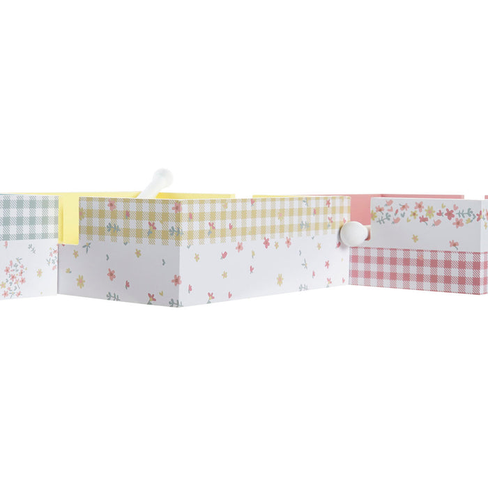 Suport pentru Șervețele DKD Home Decor Vichy Sweet Metal Aluminiu Lemn MDF 22 x 18 x 6 cm (3 Unități)