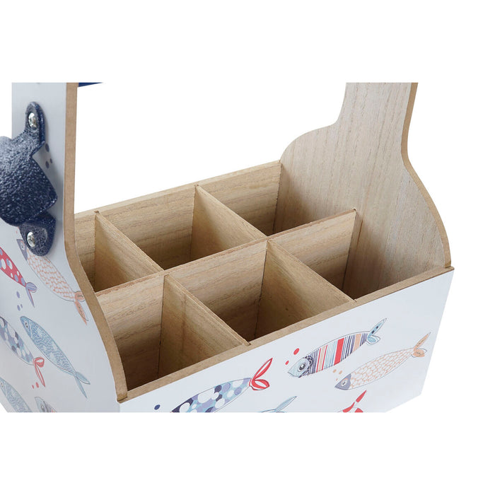 Suport pentru Sticle DKD Home Decor Multicolor Lemn MDF 27 x 16,5 x 25,5 cm (2 Unități)