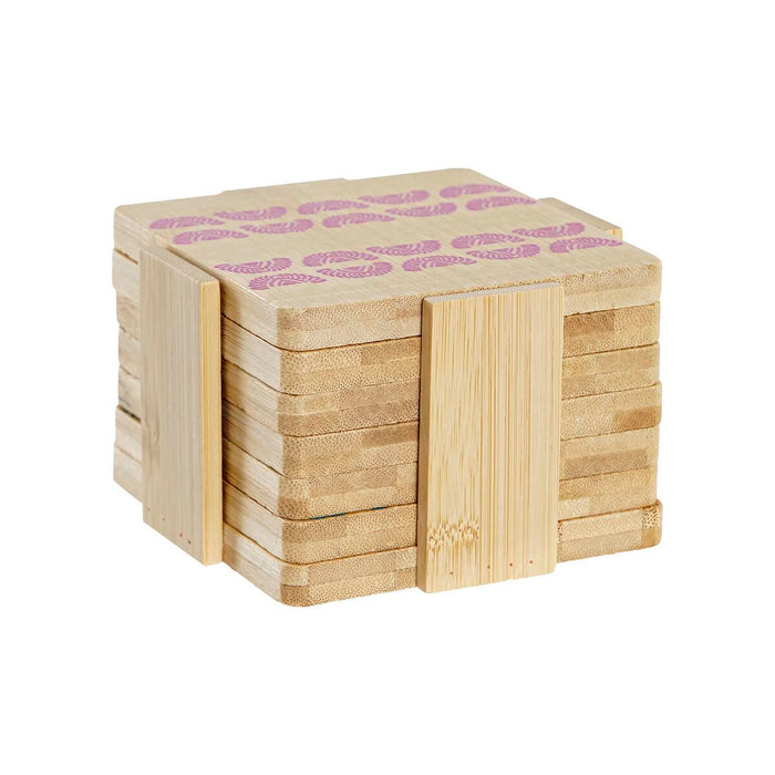 Suport pentru pahare DKD Home Decor Africa Bambus Colonial African (6 pcs)