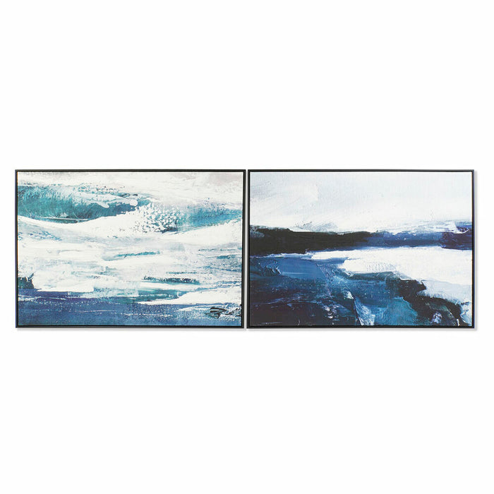 Tablou DKD Home Decor Marea și oceanul 122,5 x 4,5 x 83 cm (2 Unități)
