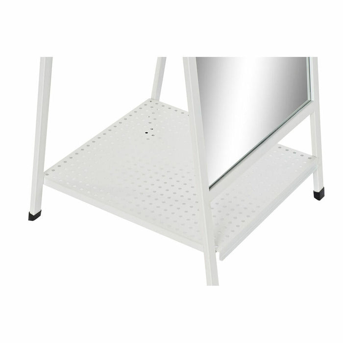 Oglindă independentă DKD Home Decor Alb Metal Oglindă Dreptunghiular 30 x 40 cm 39 x 40 x 160 cm