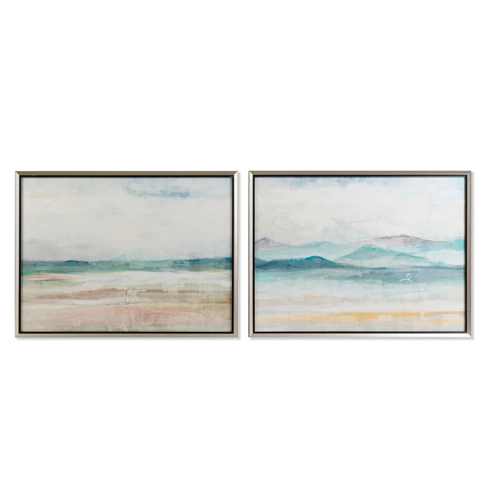 Tablou DKD Home Decor 80 x 3,5 x 60 cm Munte Modern (2 Unități)