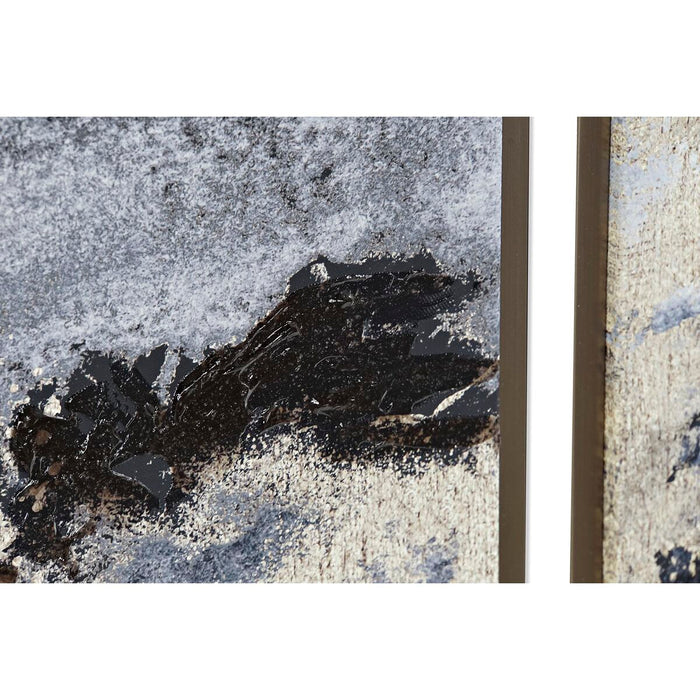 Tablou DKD Home Decor 79 x 2,5 x 79 cm Abstract Modern (4 Piese)
