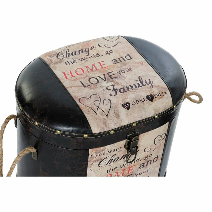 Set de Cutii Decorative DKD Home Decor Inimi MDF PU (3 pcs)