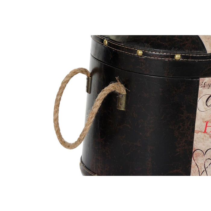 Set de Cutii Decorative DKD Home Decor Inimi MDF PU (3 pcs)