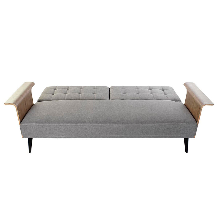 Canapea extensibilă DKD Home Decor Maro Gri Metal Urban 203 x 87 x 81 cm