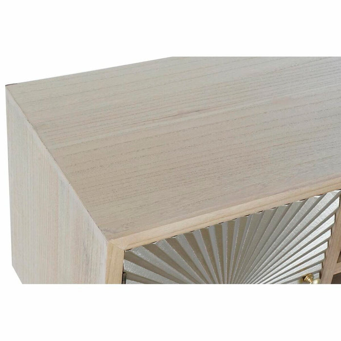 Mobilă TV DKD Home Decor 130 x 40 x 60 cm Brad Natural Auriu* Metal Lemn MDF
