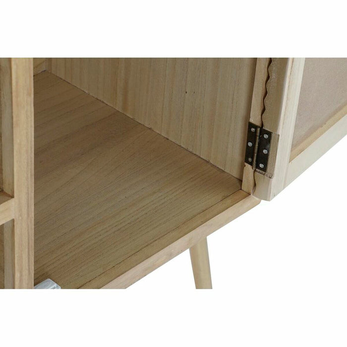 Mobilă TV DKD Home Decor 130 x 40 x 60 cm Brad Natural Auriu* Metal Lemn MDF