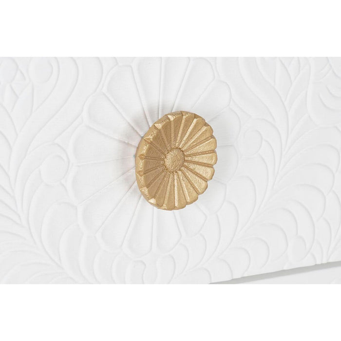 Comodă DKD Home Decor 100 x 42 x 84 cm Brad Auriu* Alb Mandala Indian Lemn MDF