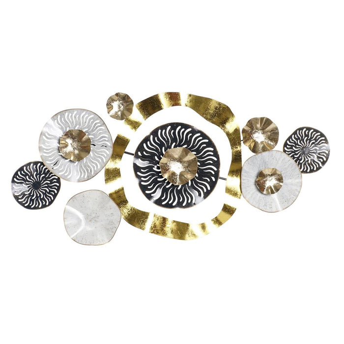 Decorațiune de Perete DKD Home Decor Alb Negru Multicolor Auriu* Alb/Negru Abstract 30 x 40 cm 121,3 x 5,7 x 57 cm