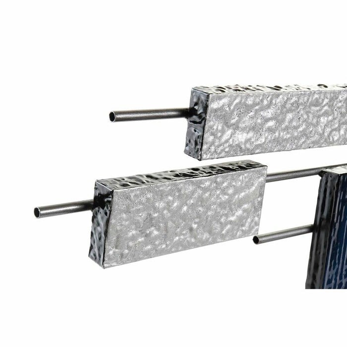 Decorațiune de Perete DKD Home Decor Gri Albastru Metal Modern (120 x 5,7 x 59 cm)