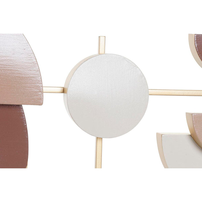 Decorațiune de Perete DKD Home Decor Alb Alb/Roz Auriu* Roz deschis Modern Scandi 30 x 40 cm 110 x 6,4 x 49 cm