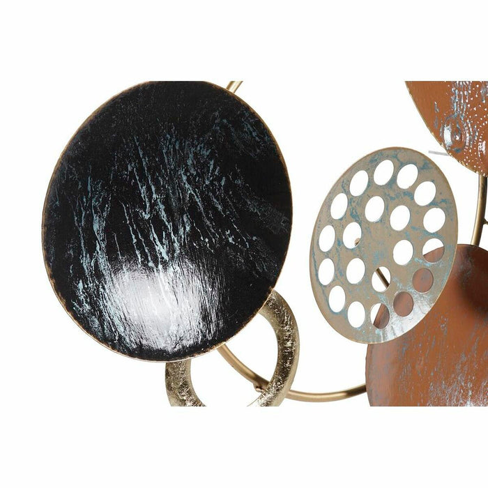 Decorațiune de Perete DKD Home Decor Auriu* Metal Teracotă Cercuri (119,4 x 6,4 x 59 cm)