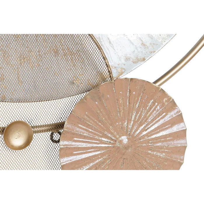 Oglindă de perete DKD Home Decor Auriu* Metal Alb Modern (65 x 7,6 x 76 cm)