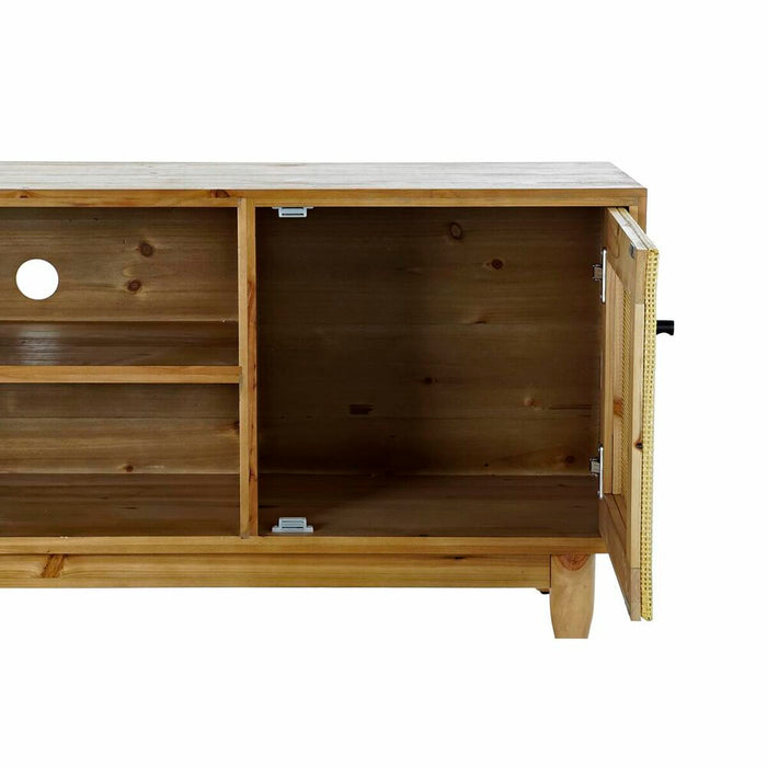 Mobilă TV DKD Home Decor Maro 140 x 38 x 53 cm Brad Natural Ratan