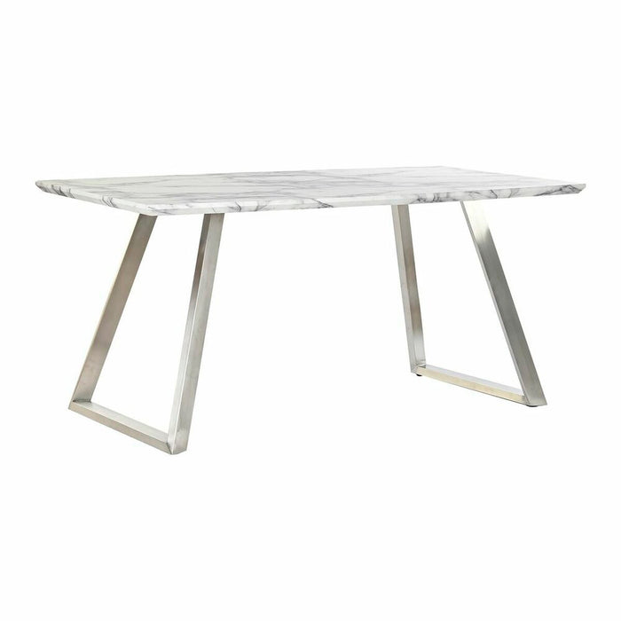 Masă de Sufragerie DKD Home Decor Oțel Alb 160 x 90 x 76 cm Lemn MDF