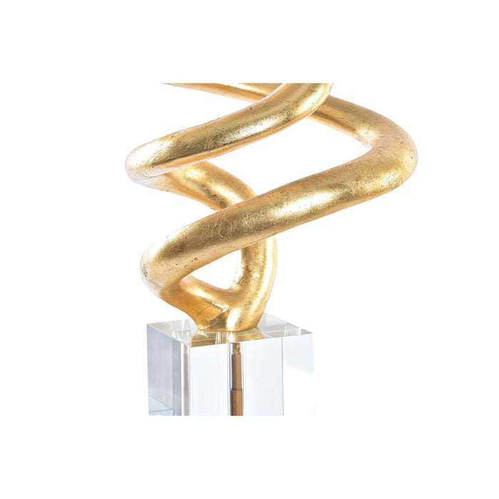 Lampă de masă DKD Home Decor Alb Auriu* Rășină Geam 50 W 220 V 38 x 38 x 75 cm