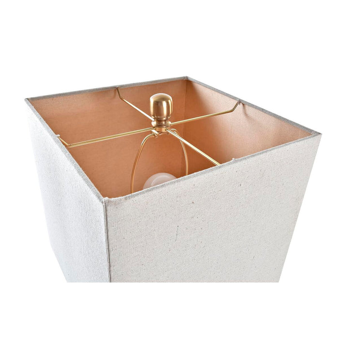 Lampă de masă DKD Home Decor Bej Auriu* Metal Geam 50 W 220 V 28 x 28 x 76 cm