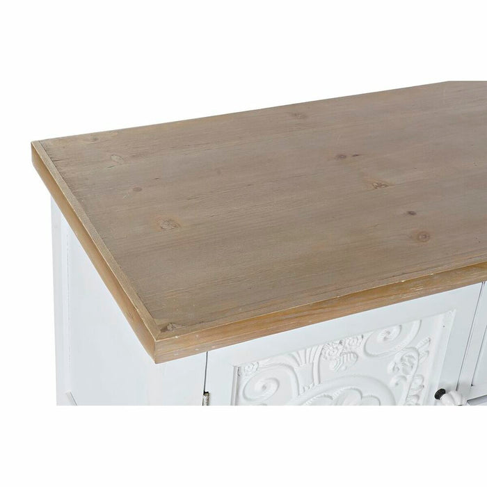 Consolă DKD Home Decor 120 x 36 x 80,5 cm Brad Natural Alb Lemn MDF