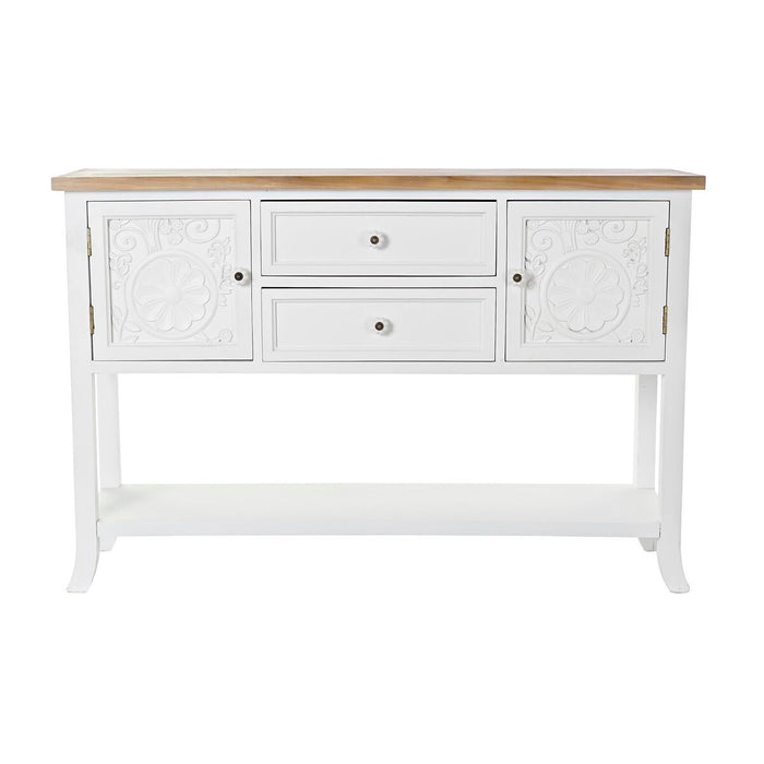 Consolă DKD Home Decor 120 x 36 x 80,5 cm Brad Natural Alb Lemn MDF