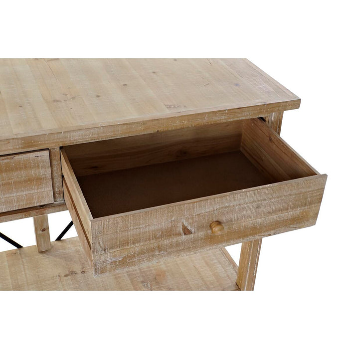 Consolă DKD Home Decor Negru Natural Metal Brad 30 x 40 cm 181 x 45 x 86 cm