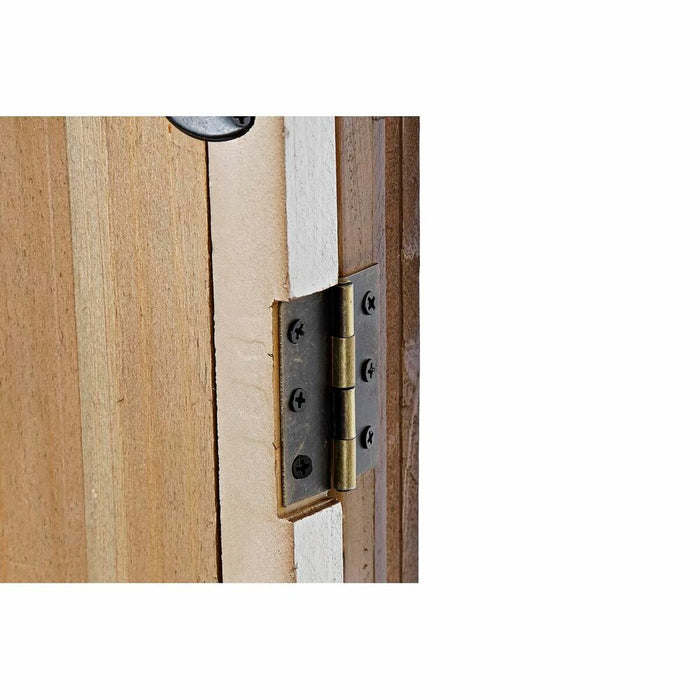 Oglindă de perete DKD Home Decor Natural Metal MDF Ferestre Alb Gri închis (60 x 5 x 138 cm)