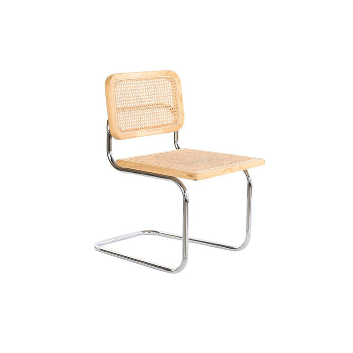 Scaun de Sufragerie DKD Home Decor 46 x 46 x 77 cm Natural Argintiu Maro Deschis Ratan