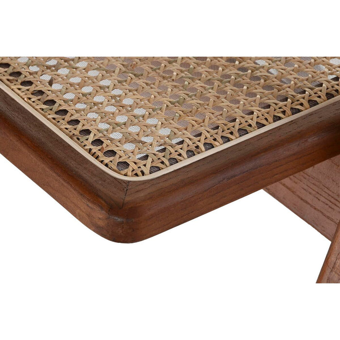 Scaun de Sufragerie DKD Home Decor Maro închis Ratan Vintage Ulm (45 x 45 x 79 cm)