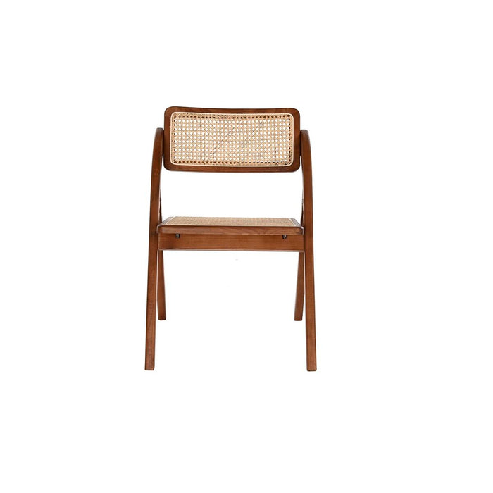 Scaun de Sufragerie DKD Home Decor Maro închis Ratan Vintage Ulm (45 x 45 x 79 cm)