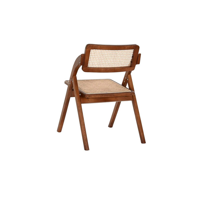 Scaun de Sufragerie DKD Home Decor Maro închis Ratan Vintage Ulm (45 x 45 x 79 cm)
