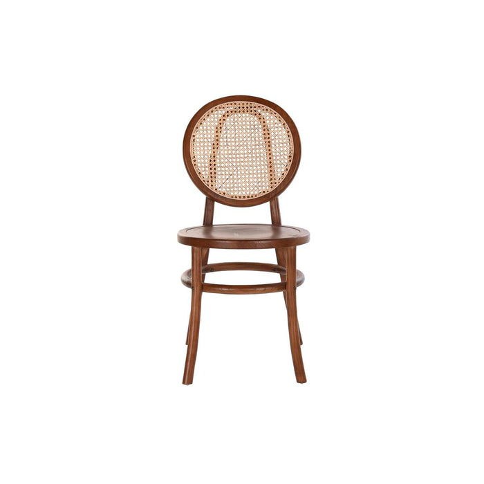 Scaun DKD Home Decor Maro închis Grilă Ratan Ulm (43 x 43 x 89 cm)