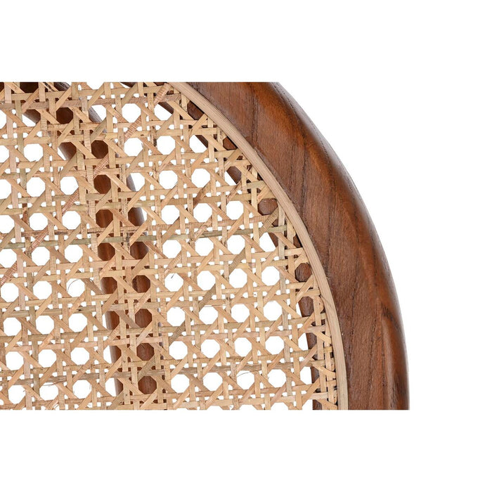 Scaun DKD Home Decor Maro închis Grilă Ratan Ulm (43 x 43 x 89 cm)