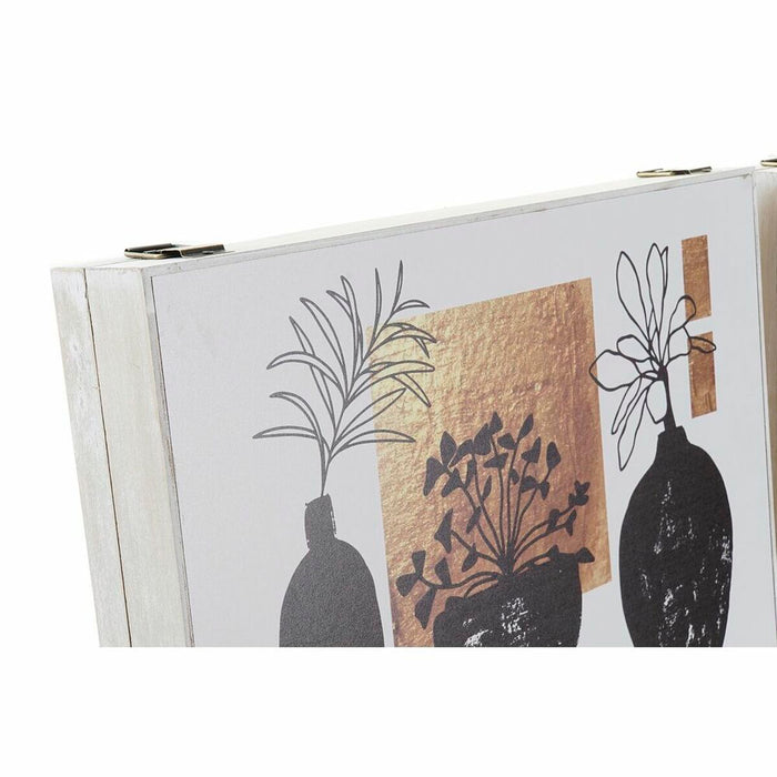 Capace DKD Home Decor Vază Lemn MDF 2 Unități 46,5 x 6 x 31,5 cm