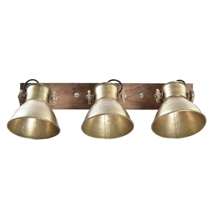 Lampă de Perete DKD Home Decor Maro Auriu* Metal Lemn de mango 50 W Loft 220 V 64 x 17 x 26 cm