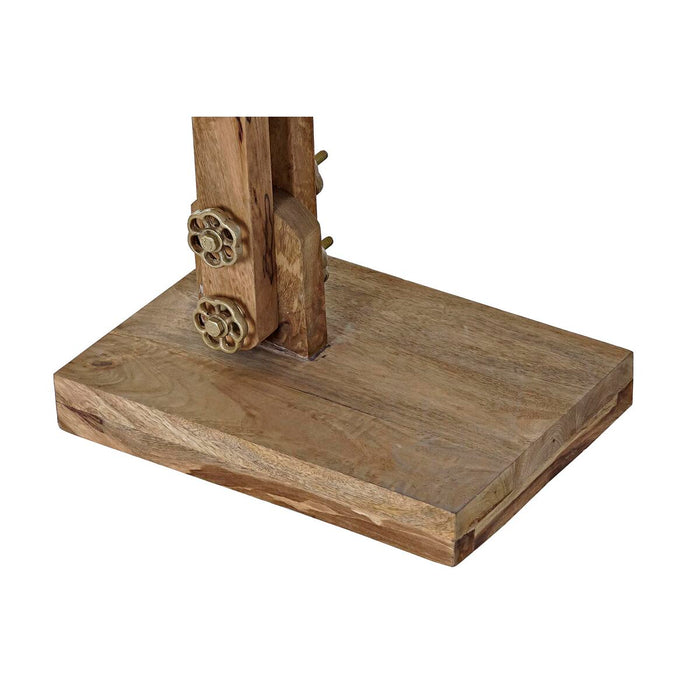 Lampă cu Picior DKD Home Decor 85 x 25 x 140 cm Auriu* Metal Maro Lemn de mango