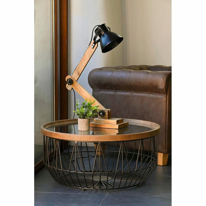 Lampă de masă DKD Home Decor Metal Lemn de mango 50 W 220 V 50 x 15 x 65 cm