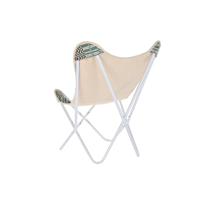 Canapea de grădină DKD Home Decor Albastru Alb Verde Fier 74 x 65 x 90 cm