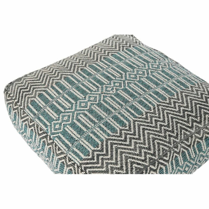 Pernă DKD Home Decor Podea Dungi Albastru Poliester Bumbac Mentă Aluminiu Alb Verde (60 x 60 x 25 cm)