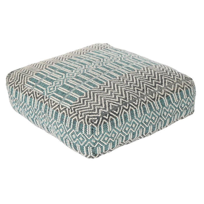 Pernă DKD Home Decor Podea Dungi Albastru Poliester Bumbac Mentă Aluminiu Alb Verde (60 x 60 x 25 cm)
