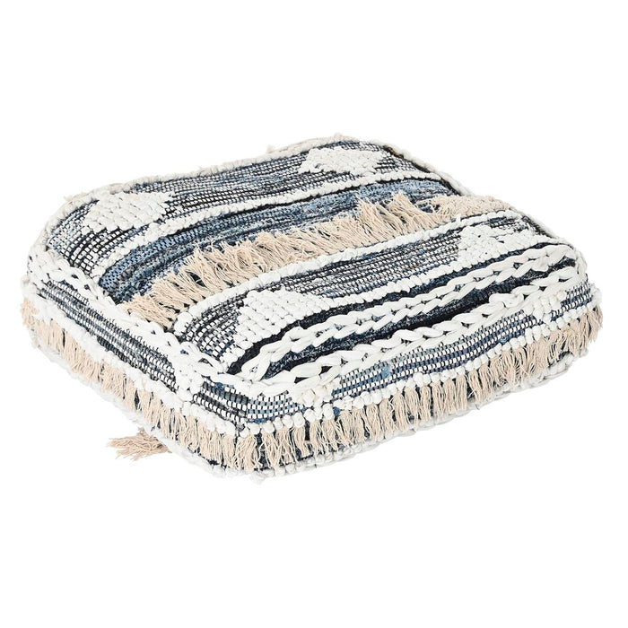 Pernă DKD Home Decor Podea Negru Dungi 60 x 60 x 25 cm