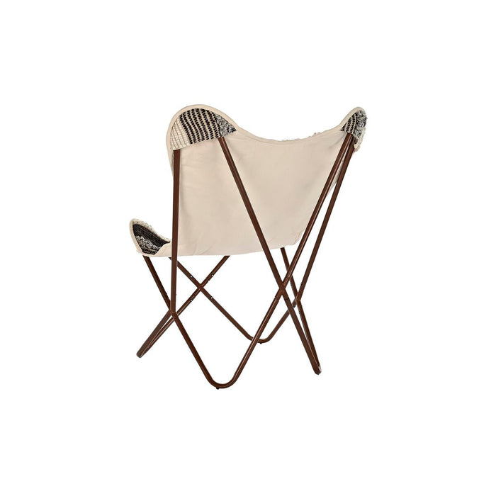 Zahradní židle DKD Home Decor Negru Maro Bumbac Fier (74 x 65 x 90 cm)