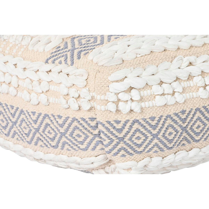 Pernă DKD Home Decor Podea Alb Gri Pătrat Boho 60 x 60 x 25 cm