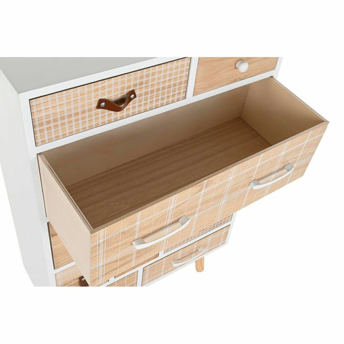 Dulap cu Sertare DKD Home Decor Alb Natural Lemn Lemn de paulownia 60 x 26 x 94 cm