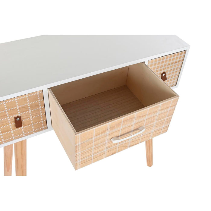 Consolă DKD Home Decor Natural Alb Lemn de paulownia (80 x 32 x 80 cm)