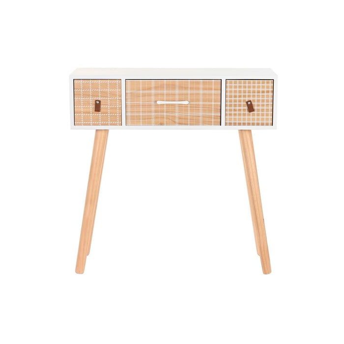 Consolă DKD Home Decor Natural Alb Lemn de paulownia (80 x 32 x 80 cm)