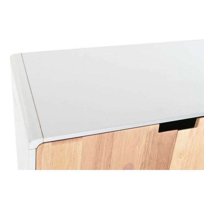 Servantă DKD Home Decor   Natural Lemn de cauciuc Alb Castaniu 120 x 30 x 75 cm