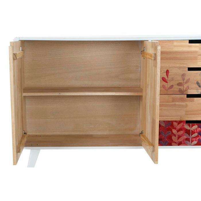 Servantă DKD Home Decor   Natural Lemn de cauciuc Alb Castaniu 120 x 30 x 75 cm