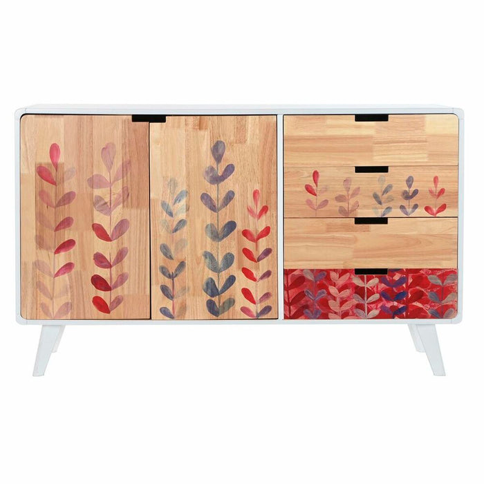 Servantă DKD Home Decor   Natural Lemn de cauciuc Alb Castaniu 120 x 30 x 75 cm